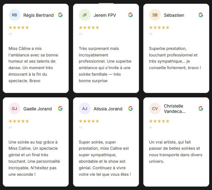 Avis Google — Miss Caline